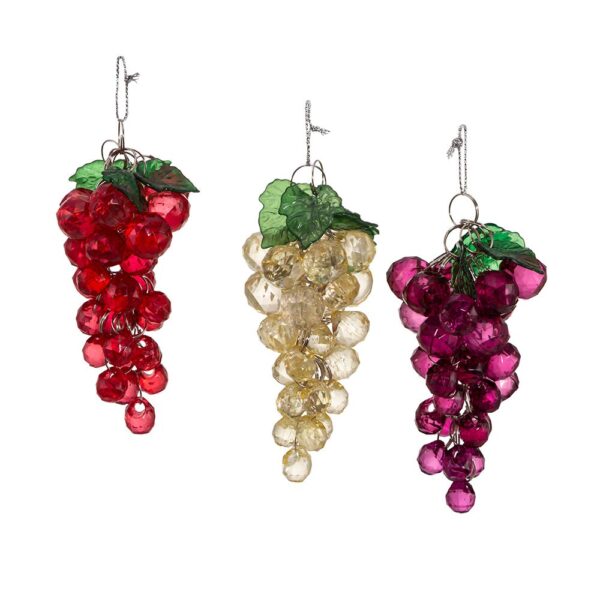 Beaded Grape Ornaments, Set of 3 - Image 7