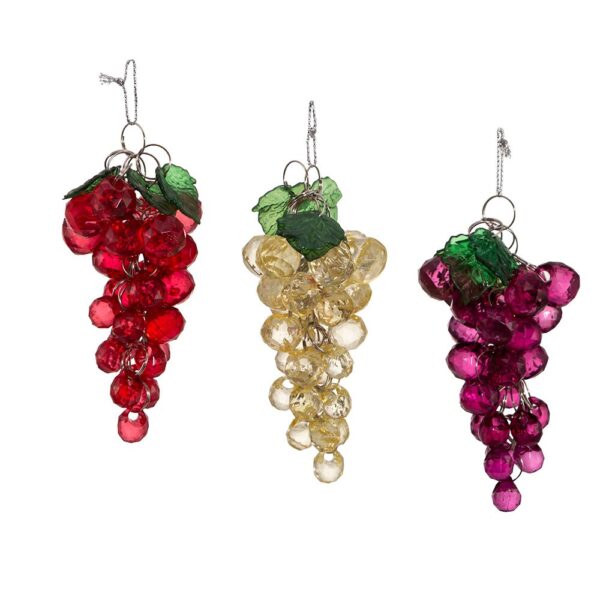 Beaded Grape Ornaments, Set of 3 - Image 5