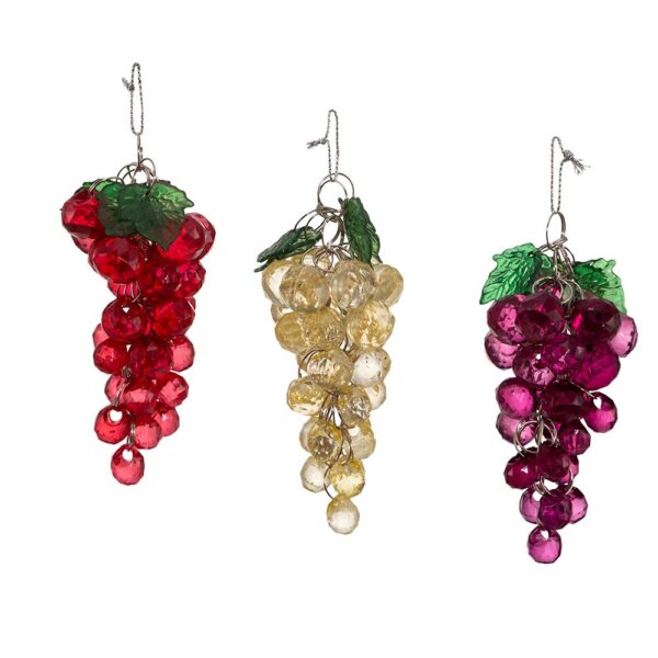 Beaded Grape Ornaments, Set of 3 - Image 4