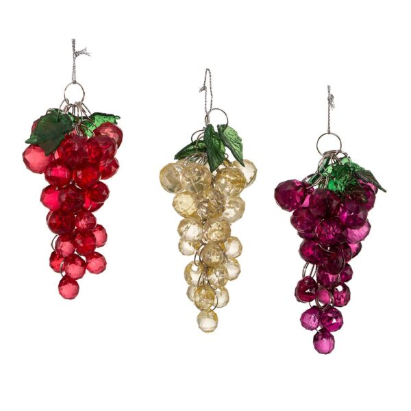 Beaded Grape Ornaments, Set of 3 - Image 3