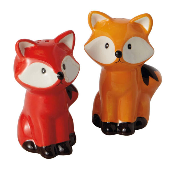 Autumn Foxes Salt & Pepper Shakers Set