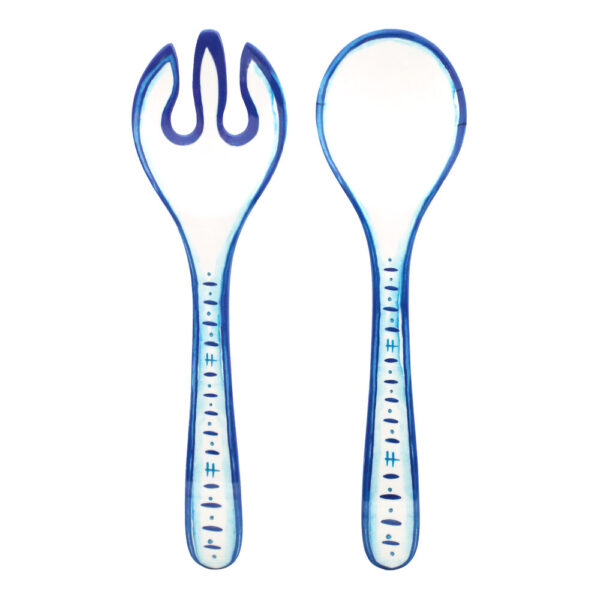 Melamine Salad Servers - Santorini Blue - Set of 2