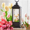 Spring Birds and Birdbath Lighted Water Lantern - Image 2