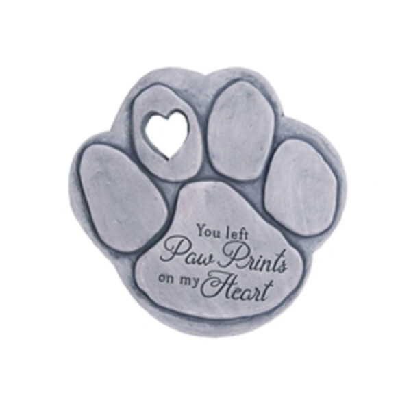 You Left Pawprints On My Heart Pet Memorial Stepping Stone