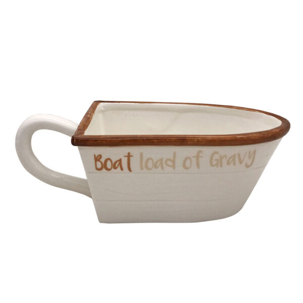 Boatload of Gravy Boat Shaped Ceramic Gravy Boat