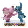 Jim Shore Disney Traditions - Angel and Stitch Mistletoe Figurine