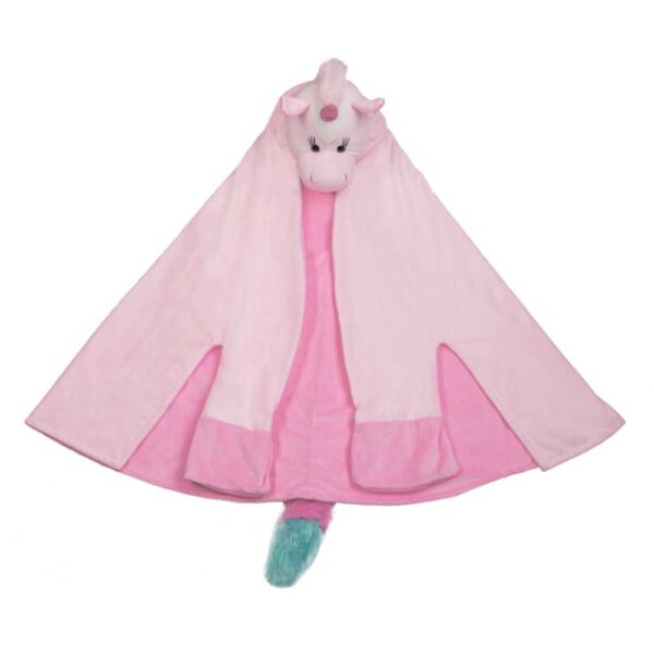 Pink Unicorn Wearable Hoodie Blanket for Kids