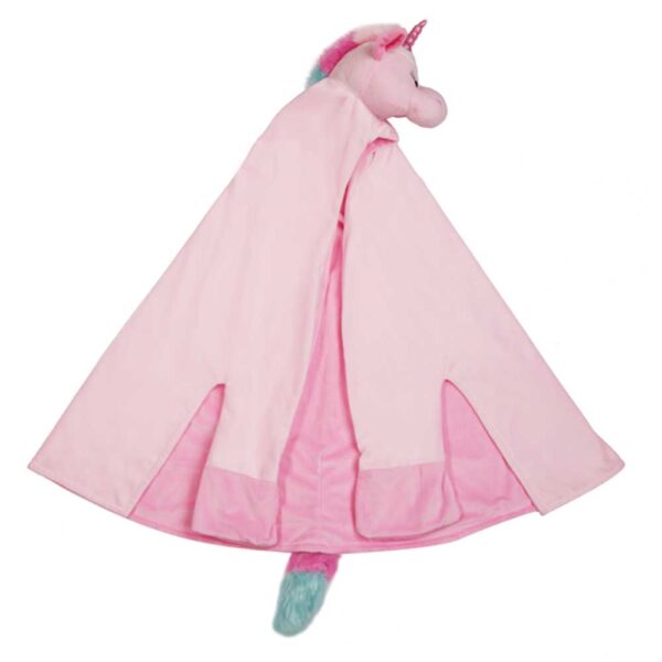 Pink Unicorn Wearable Hoodie Blanket for Kids - Image 2