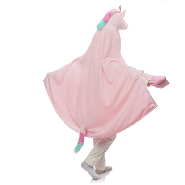 Pink Unicorn Wearable Hoodie Blanket for Kids - Image 5