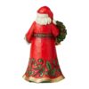 Jim Shore Heartwood Creek - Jolly Santa Holding Wreath - Image 2